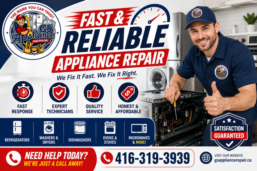fast and reliable appliance repair in Kitchener, Ontario